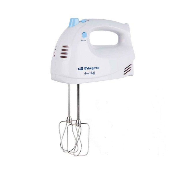 Orbegozo ba 3500 batidora amasadora 300w con 5 grados de velocidad y varillas en acero inox.