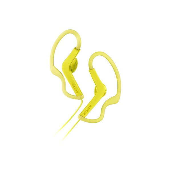 Sony mdr-as210 amarillo auriculares deportivos internos con diseño resistente al sudor