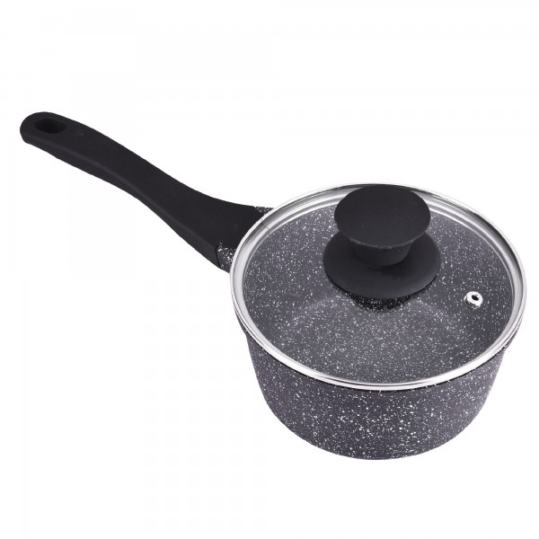 Cazo alum.fund. piedra black 16 cm.