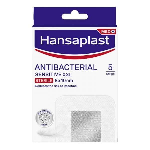 Hansaplast Antibacterial Sensitive Xxl 8x10 Cm 5 Uds