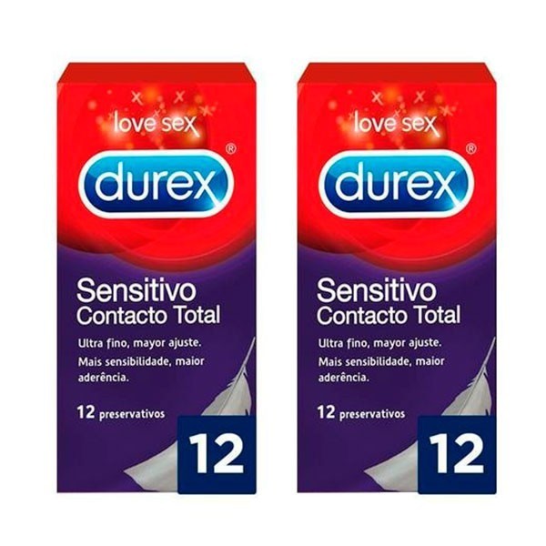 DUREX SENSITIVO CONTACTO TOTAL 2 X 12 UDS PROMO