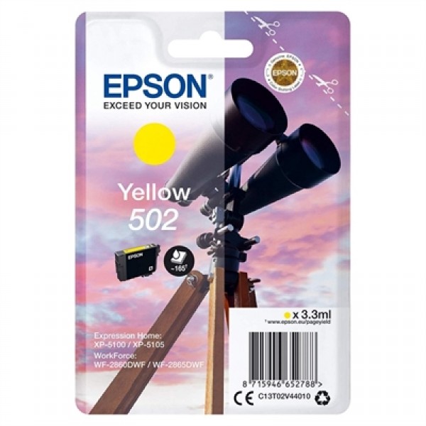 Epson cartucho 502 amarillo