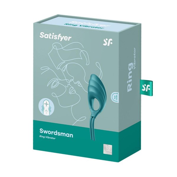 Satisfyer swordmanman anillo vibrador verde 1un