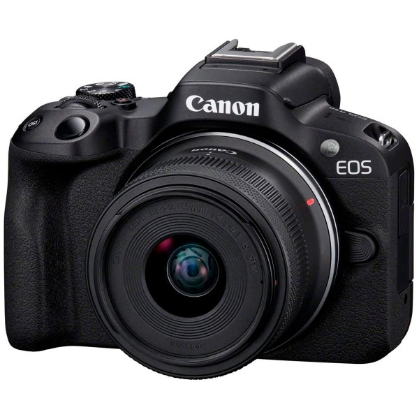 Canon eos r50 + objetivo canon rf-s 18-45mm is stm / cámara mirrorless