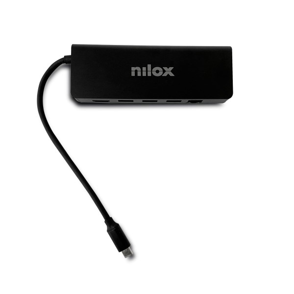Nilox dock usb c 8 en 1 negro
