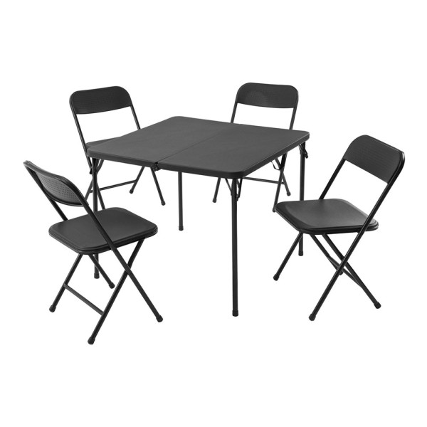 Set de mesa y 4 sillas plegables
