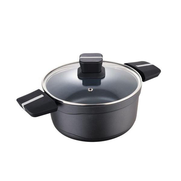 Cacerola de aluminio fundido con tapa, bistro grey, ø20 x 10 cm