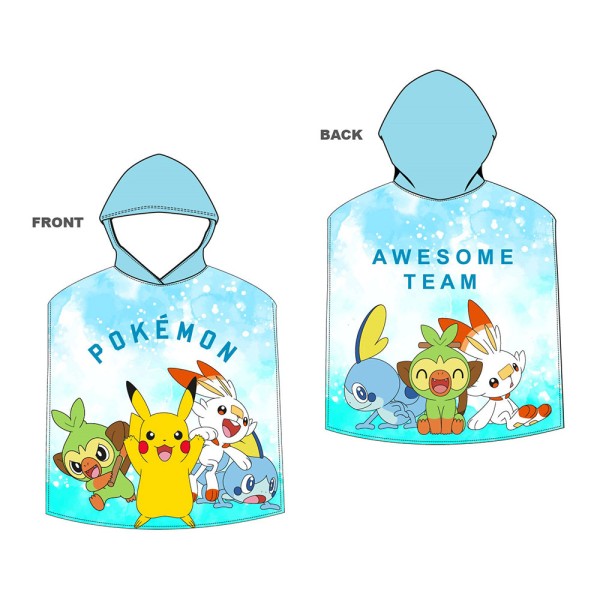 Poncho de playa infantil 55 x 110 cm pokemon
