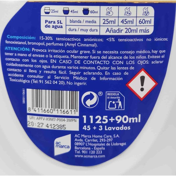 Norit detergente liquido 1125 + 90 ml