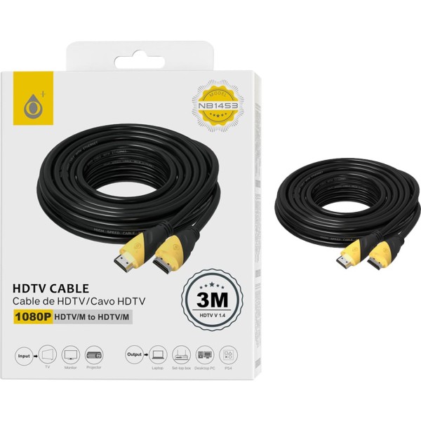 Jc nb1453 negro / cable hdmi, macho a macho, 3m