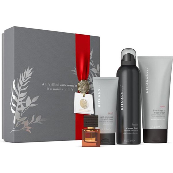 Rituals homme sport locion corporal 15ml vaporizador + gel de baño 1u. + espuma de baño 1u. + eau de parfum 15ml vaporizador